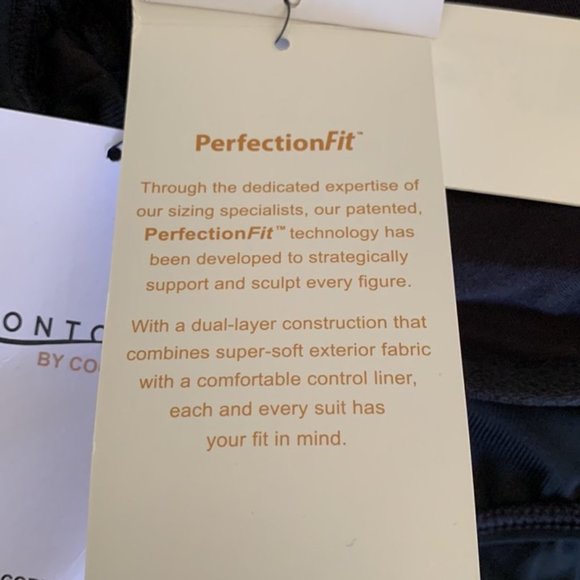 Contours by Coco Reef V-Neck Bra Sized Underwire One Piece Sz 16 / 40D - Picture 11 of 13